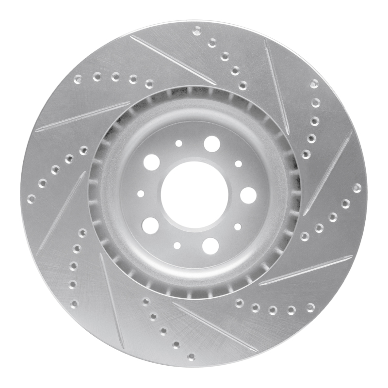 Picture of R1 04-07 Volvo V70 Front Left Drilled & Slotted Silver Brake Rotor