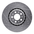 Picture of R1 03-09 Volvo XC90 Front Left Drilled & Slotted Silver Brake Rotor