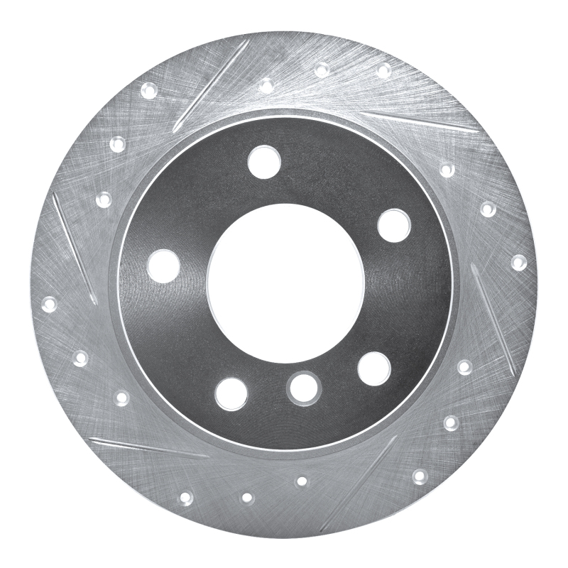 Picture of R1 95-99 BMW 318TI Rear Left Drilled & Slotted Silver Brake Rotor
