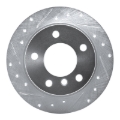 Picture of R1 95-99 BMW 318TI Rear Left Drilled & Slotted Silver Brake Rotor