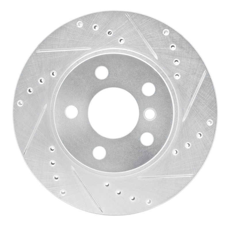 Picture of R1 14-21 BMW i3 Front Right Drilled & Slotted Silver Brake Rotor