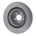 Picture of R1 10-14 BMW X5 Rear Left Drilled & Slotted Silver Brake Rotor