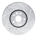 Picture of R1 19-25 BMW 228I xDrive Gran Coupe Right Front Drilled & Slotted Silver Brake Rotor