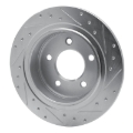 Picture of R1 04-08 Chrysler Pacifica Rear Left Drilled & Slotted Silver Brake Rotor