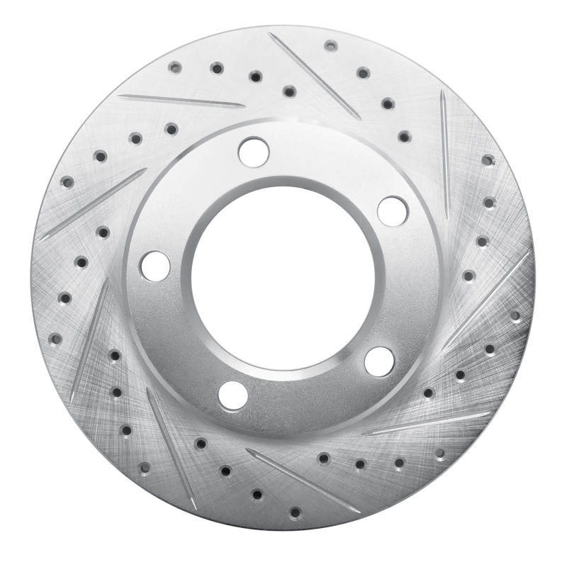 Picture of R1 80-93 Dodge Ramcharger 4WD Front Right Drilled & Slotted Silver Brake Rotor