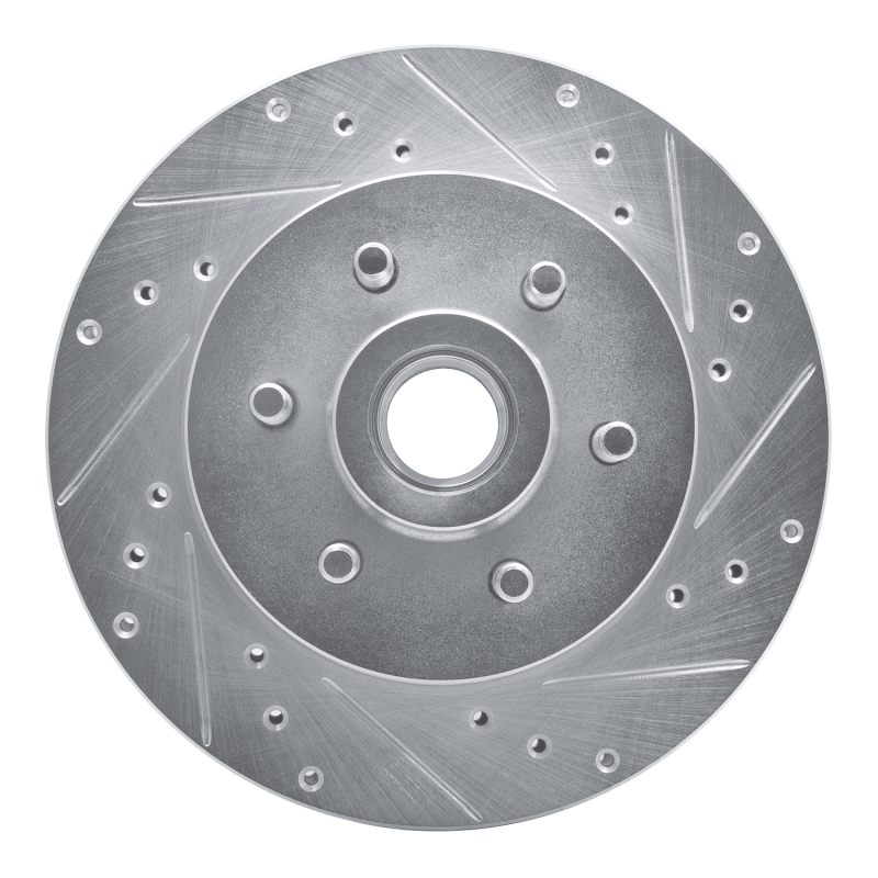 Picture of R1 93-96 Dodge DAKOTA RWD Front Right Drilled & Slotted Silver Brake Rotor