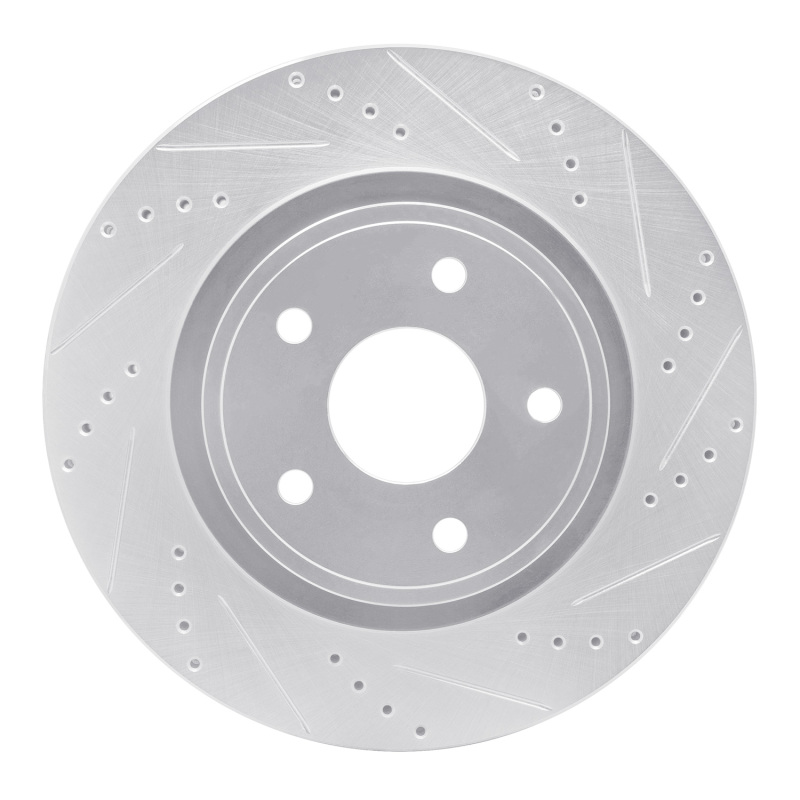 Picture of R1 04-06 Dodge Ram 1500 Pickup Front Right Drilled & Slotted Silver Brake Rotor