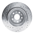 Picture of R1 20-25 Jeep Gladiator Rear Right Drilled & Slotted Silver Brake Rotor
