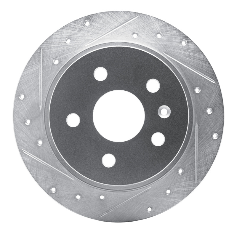 Picture of R1 11-16 Buick LaCrosse Rear Left Drilled & Slotted Silver Brake Rotor