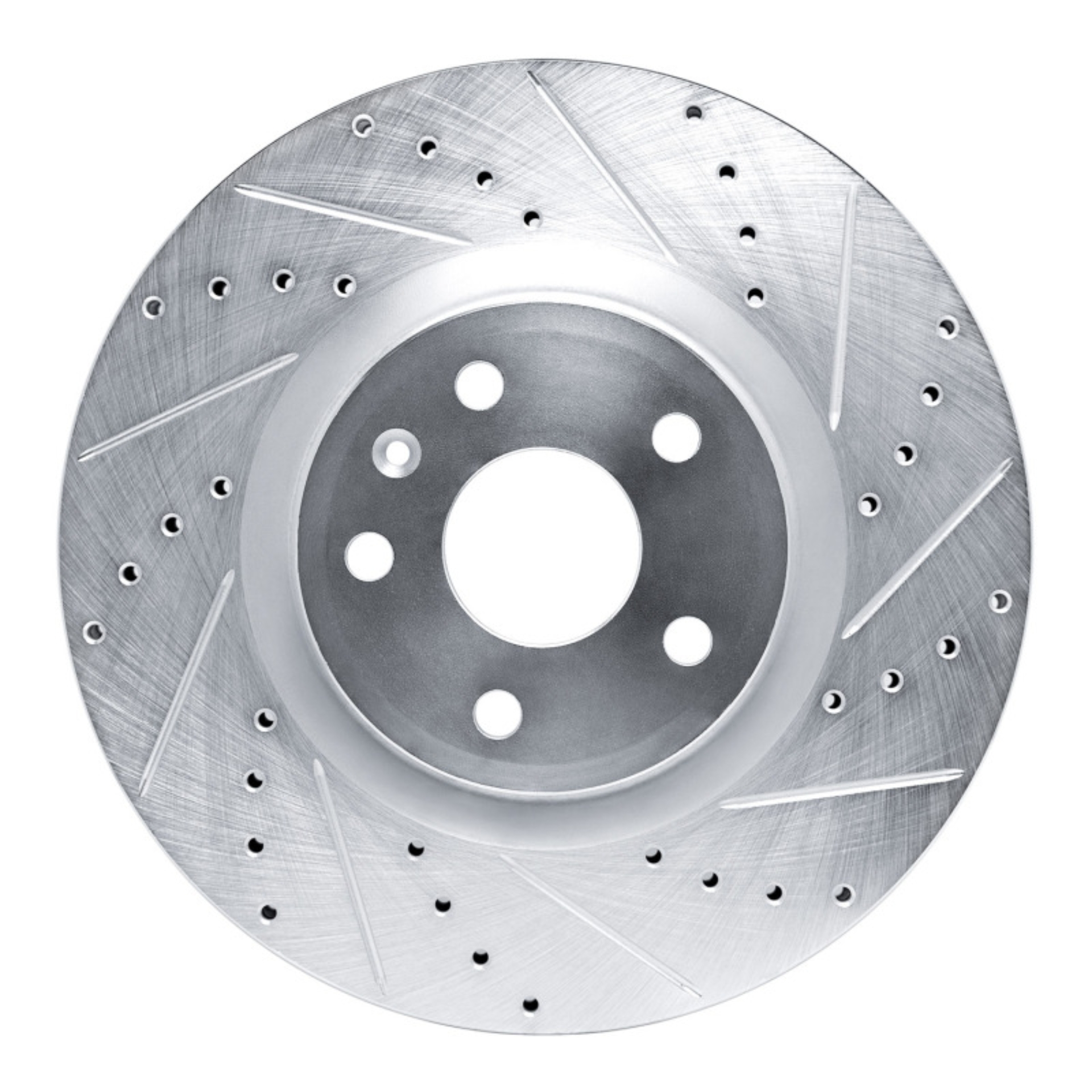 Picture of R1 13-19 Buick Regal Front Right Drilled & Slotted Silver Brake Rotor