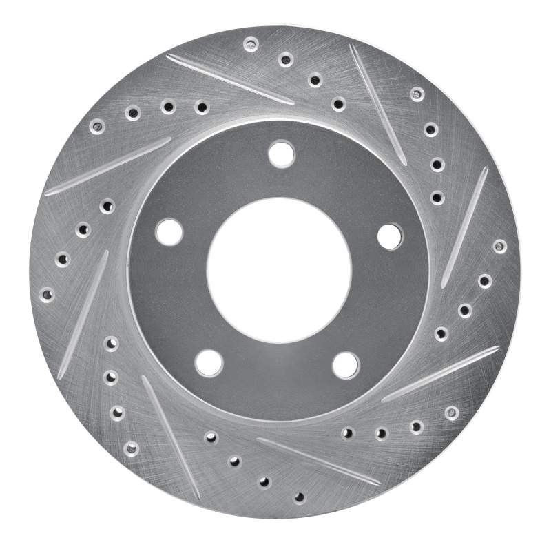 Picture of RNC Brake Rotor - Drill & Slot - R1 69-78 Cadillac Eldorado Front Right Rear Right Drilled & Slotted Silver Brake Rotor rnc631-46004R