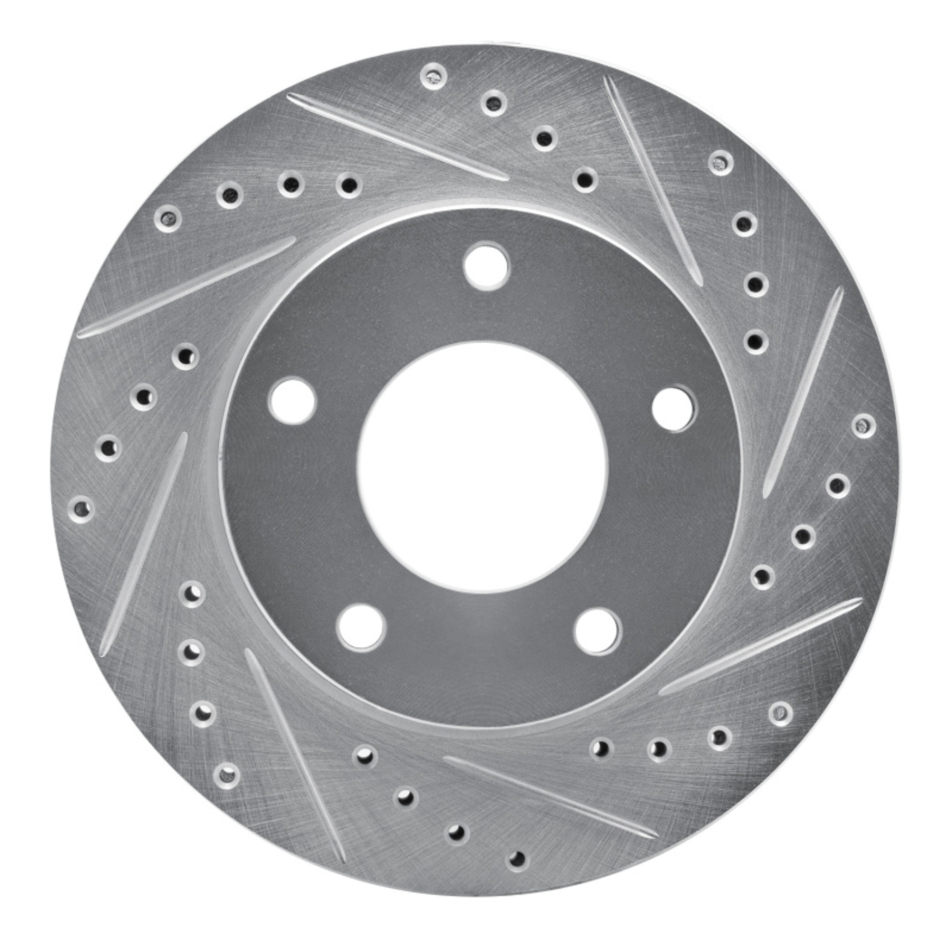 Picture of RNC Brake Rotor - Drill & Slot - R1 69-78 Cadillac Eldorado Front Right Rear Right Drilled & Slotted Silver Brake Rotor rnc631-46004R