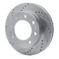 Picture of RNC Brake Rotor - Drill & Slot - R1 85-89 Chevrolet P30 Front Left Drilled & Slotted Silver Brake Rotor rnc631-47066L