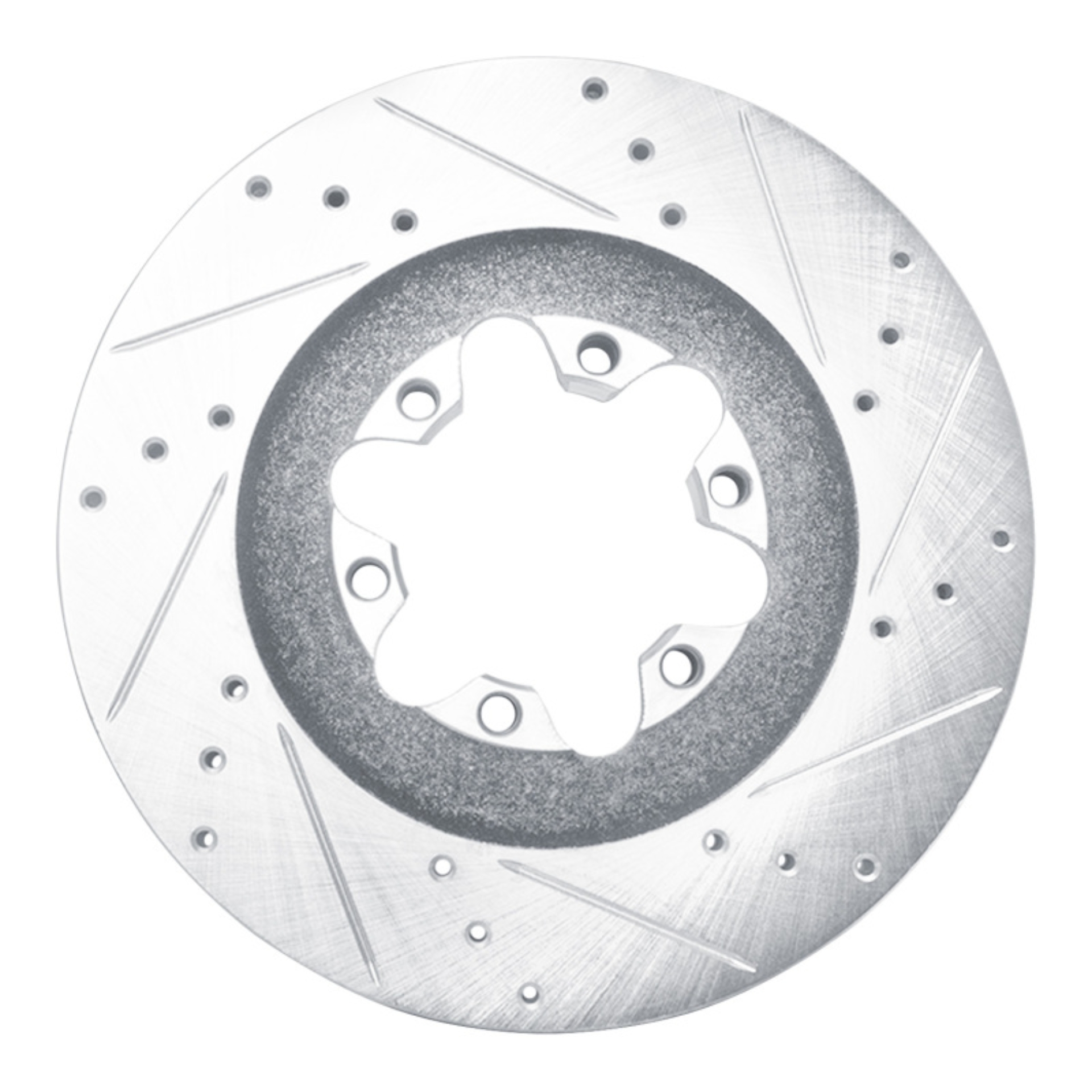 Picture of RNC Brake Rotor - Drill & Slot - R1 09-12 Chevrolet Colorado Front Right Drilled & Slotted Silver Brake Rotor rnc631-48057R