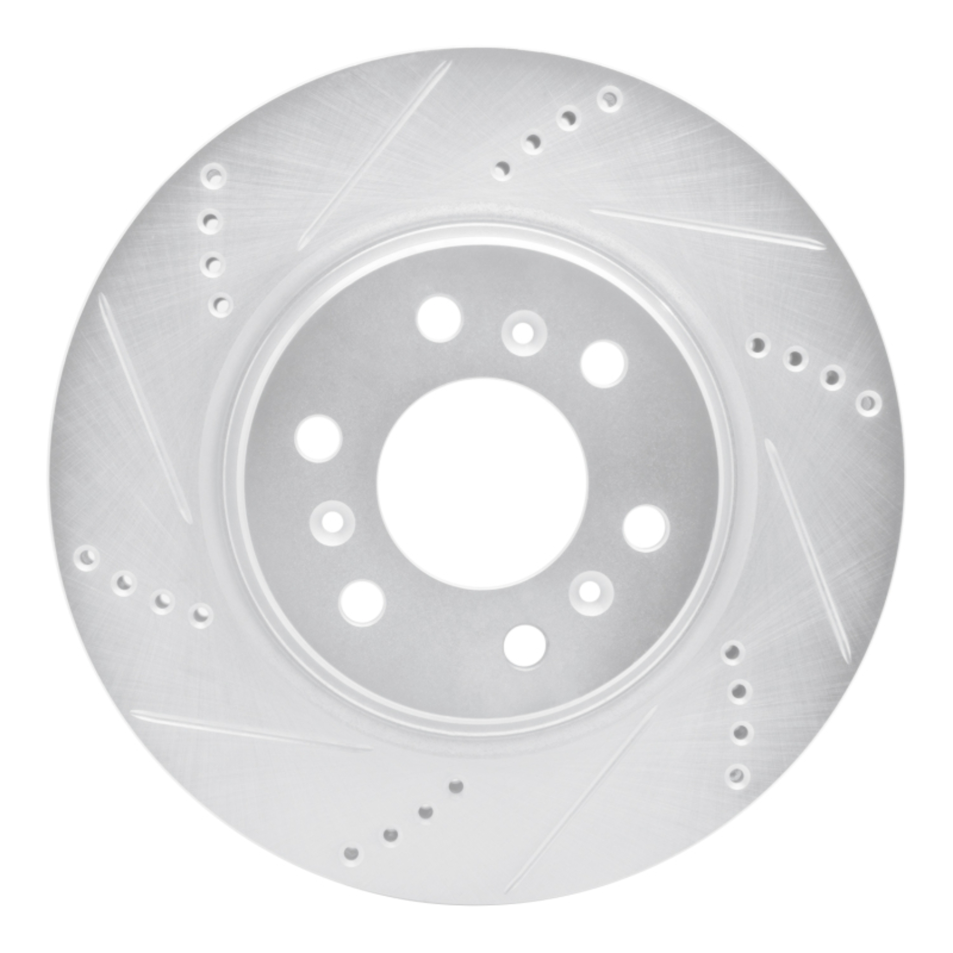 Picture of RNC Brake Rotor - Drill & Slot - R1 06-09 Buick TERRAZA Front Left Drilled & Slotted Silver Brake Rotor rnc631-52027L