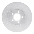 Picture of RNC Brake Rotor - Drill & Slot - R1 00-06 Ford Thunderbird Front Right Drilled & Slotted Silver Brake Rotor rnc631-54044R