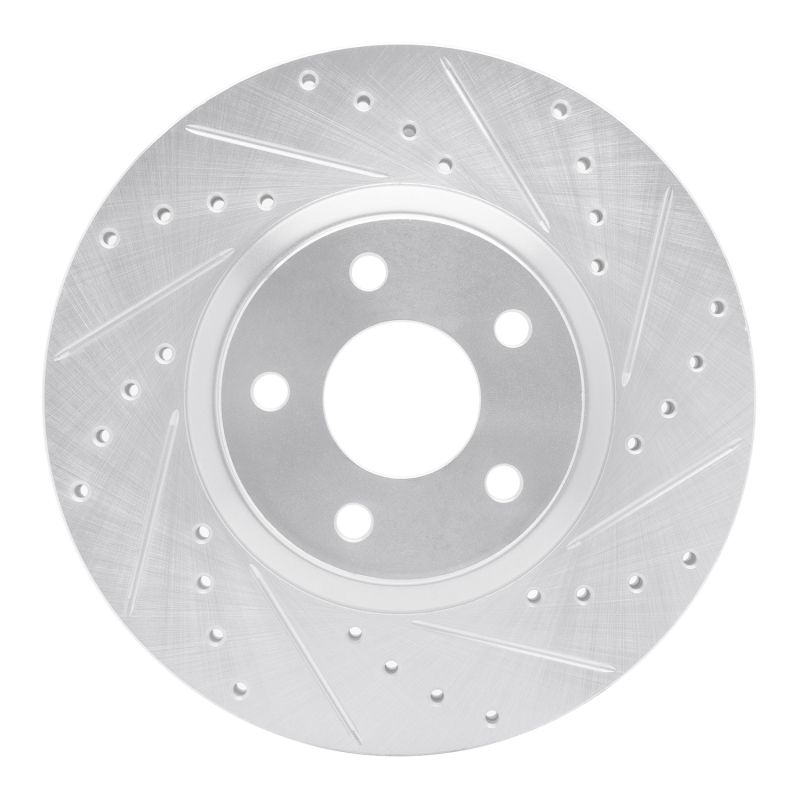 Picture of RNC Brake Rotor - Drill & Slot - R1 04-19 Ford Escape Front Right Drilled & Slotted Silver Brake Rotor rnc631-54069R