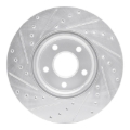 Picture of RNC Brake Rotor - Drill & Slot - R1 04-19 Ford Escape Front Right Drilled & Slotted Silver Brake Rotor rnc631-54069R