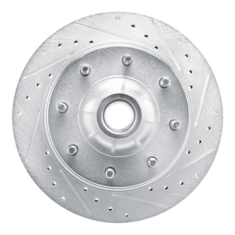 Picture of RNC Brake Rotor - Drill & Slot - R1 80-85 Ford F-250 2WD (Excl Super Duty) Front Right Drilled & Slotted Silver Brake Rotor rnc631-54115R
