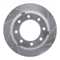 Picture of RNC Brake Rotor - Drill & Slot - R1 11-22 Ford F-350 Super Duty 2WD Rear Right Drilled & Slotted Silver Brake Rotor rnc631-54227R