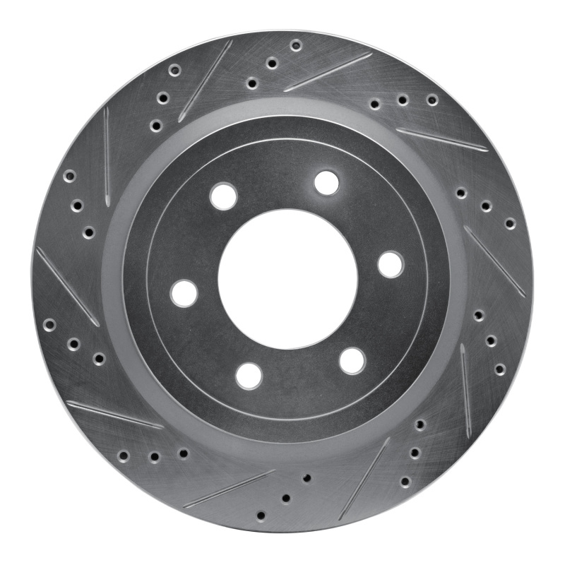 Picture of RNC Brake Rotor - Drill & Slot - R1 18-21 Ford F-150 4WD Rear Left Drilled & Slotted Silver Brake Rotor rnc631-54267L