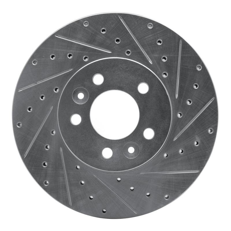 Picture of RNC Brake Rotor - Drill & Slot - R1 98-02 Ford Crown Victoria Front Right Drilled & Slotted Silver Brake Rotor rnc631-56016R