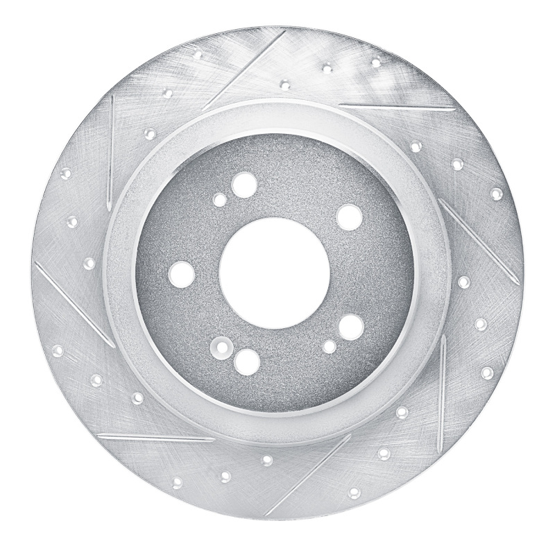 Picture of RNC Brake Rotor - Drill & Slot - R1 22-26 Acura MDX Rear Left Drilled & Slotted Silver Brake Rotor rnc631-58038L