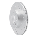 Picture of RNC Brake Rotor - Drill & Slot - R1 84-90 Honda Prelude Front Right Drilled & Slotted Silver Brake Rotor rnc631-59011R