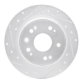 Picture of RNC Brake Rotor - Drill & Slot - R1 02-04 Honda CR-V Rear Left Drilled & Slotted Silver Brake Rotor rnc631-59046L