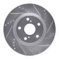 Picture of RNC Brake Rotor - Drill & Slot - R1 17-21 Honda CLARITY Front Right Drilled & Slotted Silver Brake Rotor rnc631-59069R