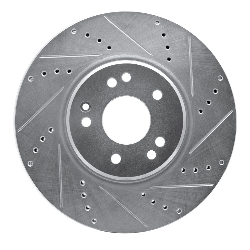 Picture of RNC Brake Rotor - Drill & Slot - R1 94-02 Mercedes-Benz E500 Right Front Drilled & Slotted Silver Brake Rotor rnc631-63028D