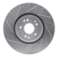 Picture of RNC Brake Rotor - Drill & Slot - R1 94-02 Mercedes-Benz E500 Right Front Drilled & Slotted Silver Brake Rotor rnc631-63028D