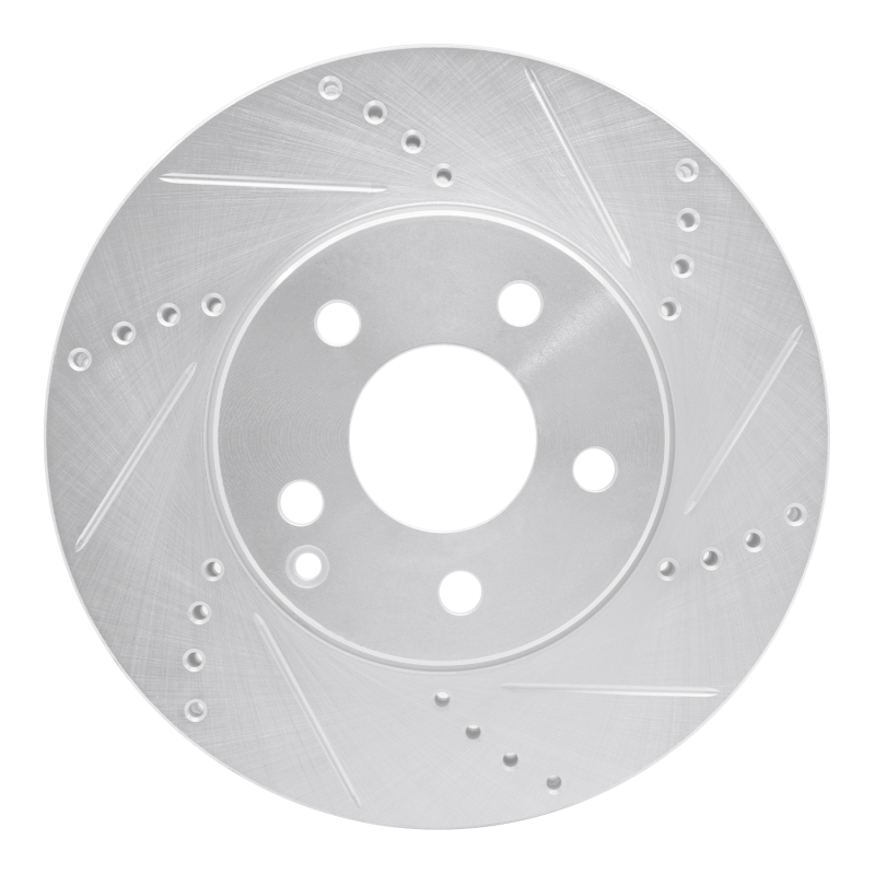 Picture of RNC Brake Rotor - Drill & Slot - R1 03-09 Mercedes-Benz E350 Front Right Drilled & Slotted Silver Brake Rotor rnc631-63050R