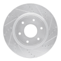 Picture of RNC Brake Rotor - Drill & Slot - R1 05-07 Infiniti QX56 Front Right Drilled & Slotted Silver Brake Rotor rnc631-67097R