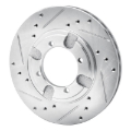 Picture of RNC Brake Rotor - Drill & Slot - R1 91-92 Mitsubishi Mirage Front Left Drilled & Slotted Silver Brake Rotor rnc631-72020L