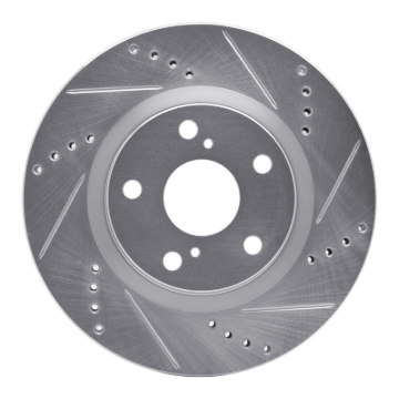 Picture of RNC Brake Rotor - Drill & Slot - R1 93-99 Dodge STEALTH Front Right Drilled & Slotted Silver Brake Rotor rnc631-72031R