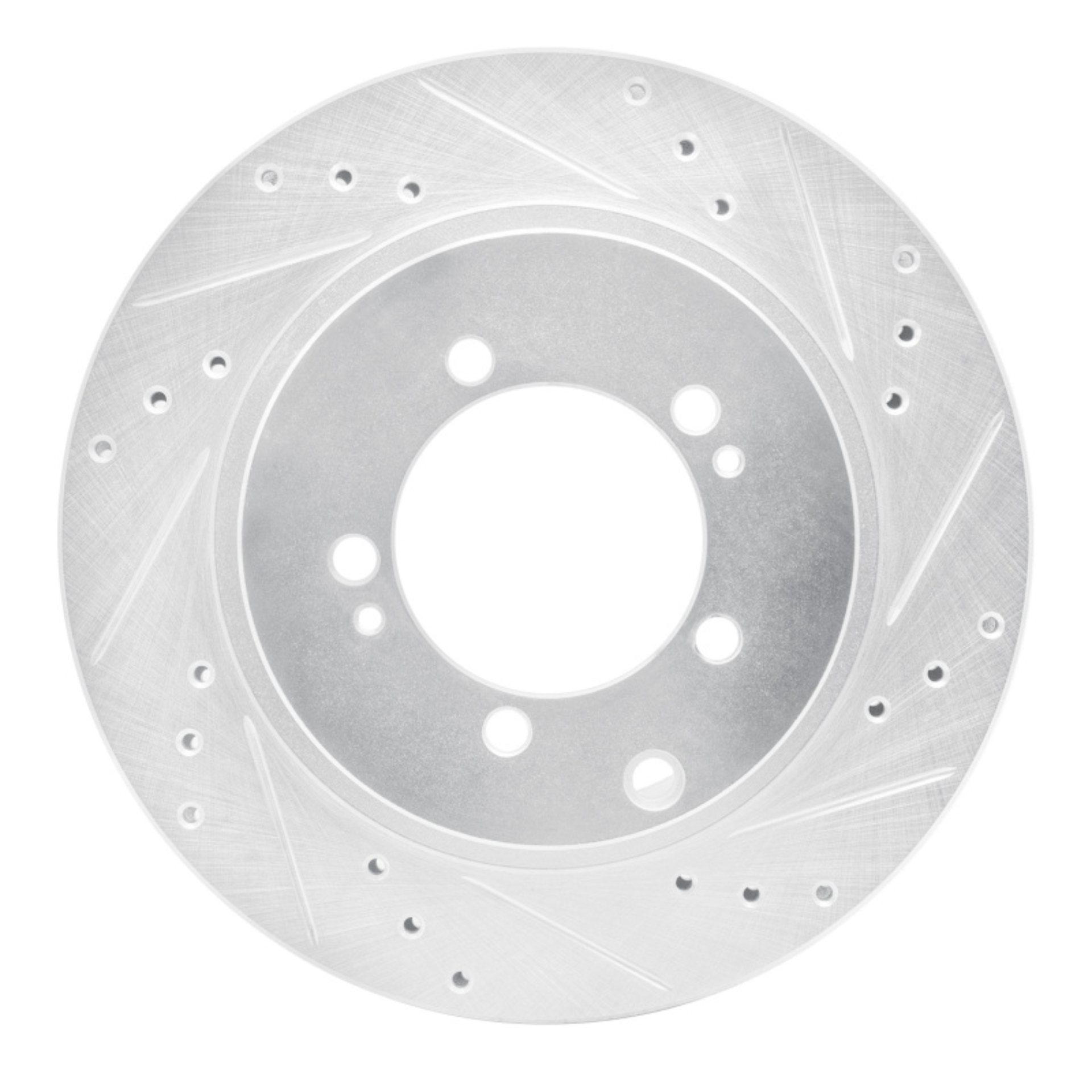 Picture of RNC Brake Rotor - Drill & Slot - R1 93-99 Dodge STEALTH Rear Right Drilled & Slotted Silver Brake Rotor rnc631-72032R