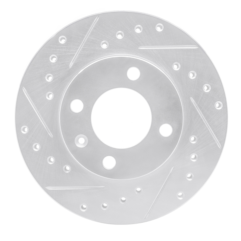 Picture of RNC Brake Rotor - Drill & Slot - R1 80-08 Audi 4000 Front Left Drilled & Slotted Silver Brake Rotor rnc631-74004L
