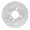 Picture of RNC Brake Rotor - Drill & Slot - R1 80-08 Audi 4000 Front Left Drilled & Slotted Silver Brake Rotor rnc631-74004L