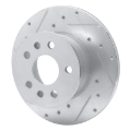 Picture of RNC Brake Rotor - Drill & Slot - R1 72-78 Volkswagen Type 2 Front Left Drilled & Slotted Silver Brake Rotor rnc631-74036L