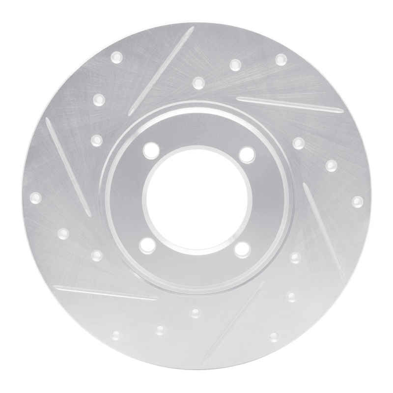 Picture of RNC Brake Rotor - Drill & Slot - R1 76-81 Toyota Celica Front Left Drilled & Slotted Silver Brake Rotor rnc631-76007L
