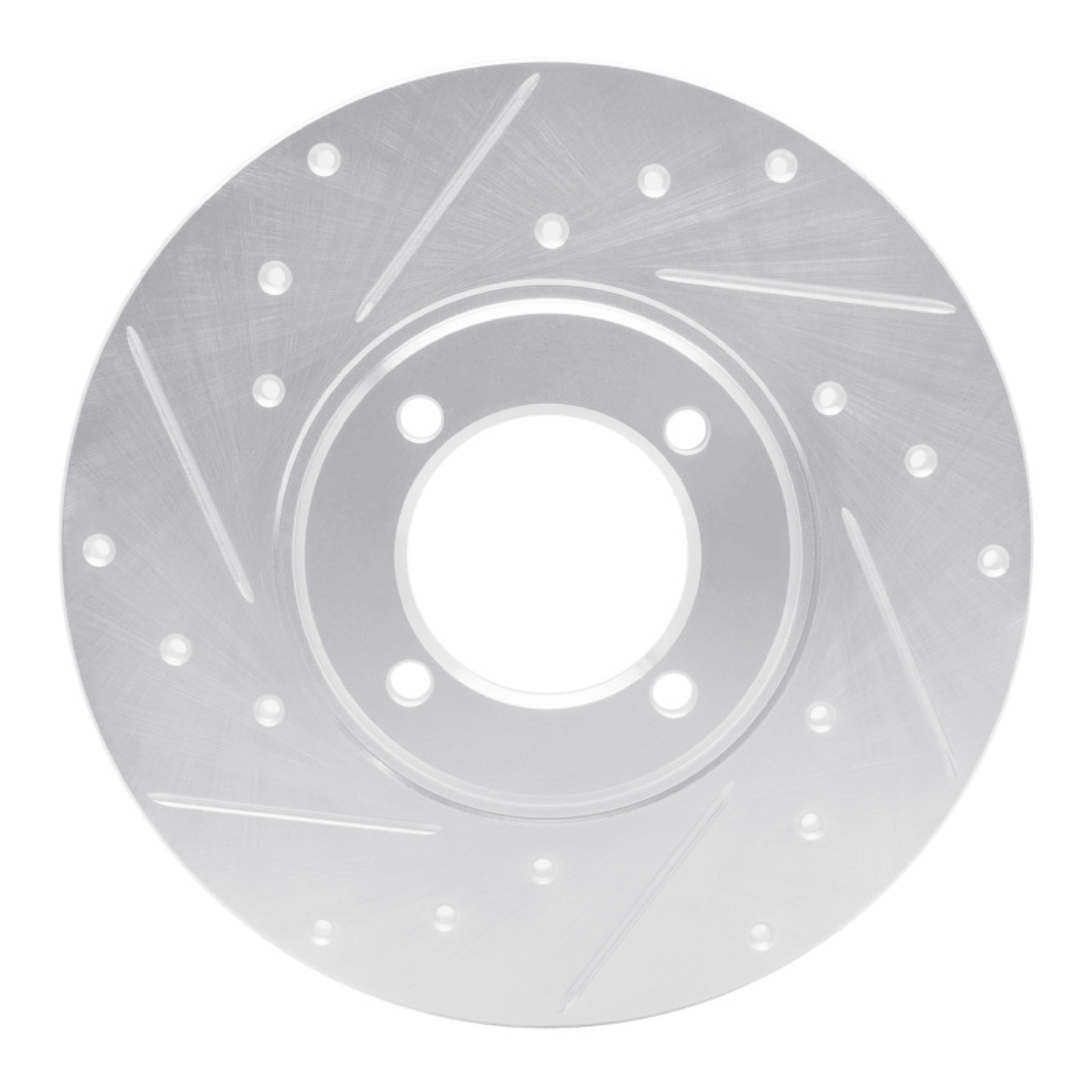 Picture of RNC Brake Rotor - Drill & Slot - R1 76-81 Toyota Celica Front Left Drilled & Slotted Silver Brake Rotor rnc631-76007L
