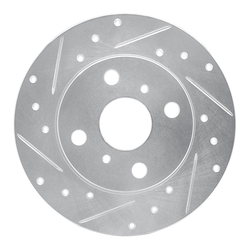 Picture of RNC Brake Rotor - Drill & Slot - R1 85-86 Toyota MR2 Rear Left Drilled & Slotted Silver Brake Rotor rnc631-76031L