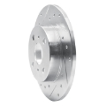 Picture of RNC Brake Rotor - Drill & Slot - R1 85-86 Toyota MR2 Rear Left Drilled & Slotted Silver Brake Rotor rnc631-76031L