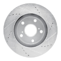 Picture of RNC Brake Rotor - Drill & Slot - R1 06-18 Lexus HS250H Front Left Drilled & Slotted Silver Brake Rotor rnc631-76135L