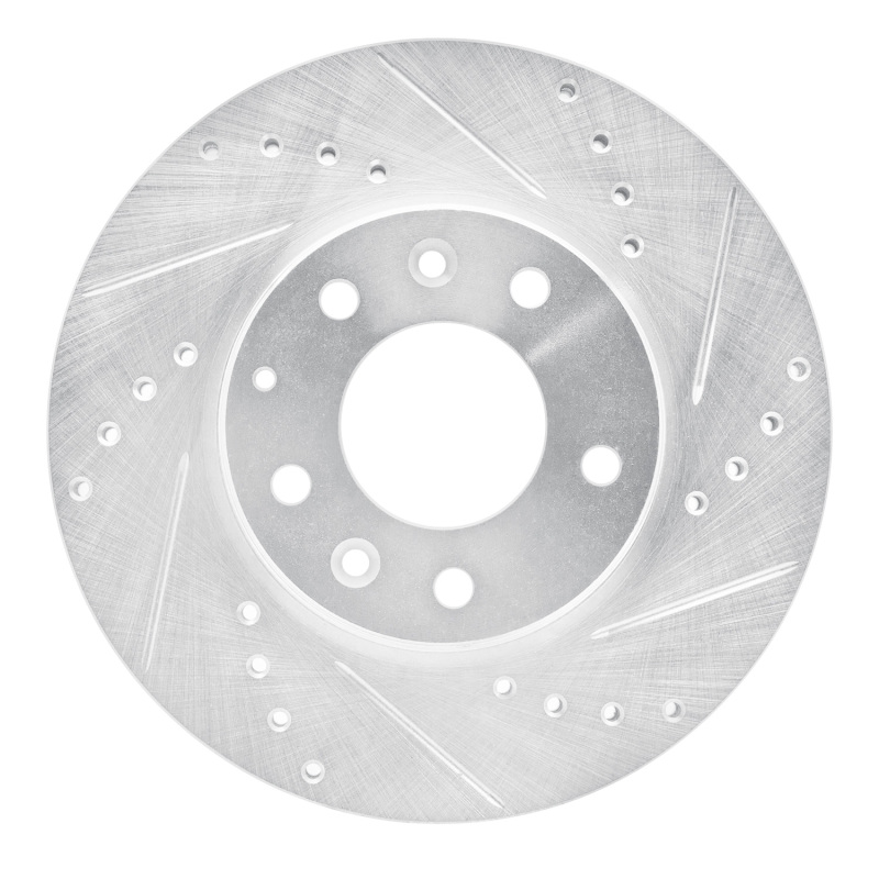 Picture of RNC Brake Rotor - Drill & Slot - R1 03-05 Mazda 6 Front Right Drilled & Slotted Silver Brake Rotor rnc631-80038R