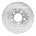 Picture of RNC Brake Rotor - Drill & Slot - R1 03-05 Mazda 6 Front Right Drilled & Slotted Silver Brake Rotor rnc631-80038R