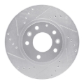 Picture of RNC Brake Rotor - Drill & Slot - R1 06-15 Mazda MX-5 Miata Front Left Drilled & Slotted Silver Brake Rotor rnc631-80047L