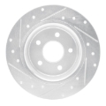 Picture of RNC Brake Rotor - Drill & Slot - R1 01-06 Mercedes-Benz A190 (Mexico) Rear Right Drilled & Slotted Silver Brake Rotor rnc631-92015R