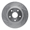 Picture of RNC Brake Rotor - Drill & Slot - R1 99-03 Renault SCENIC (Mexico) Front Left Drilled & Slotted Silver Brake Rotor rnc631-92082L